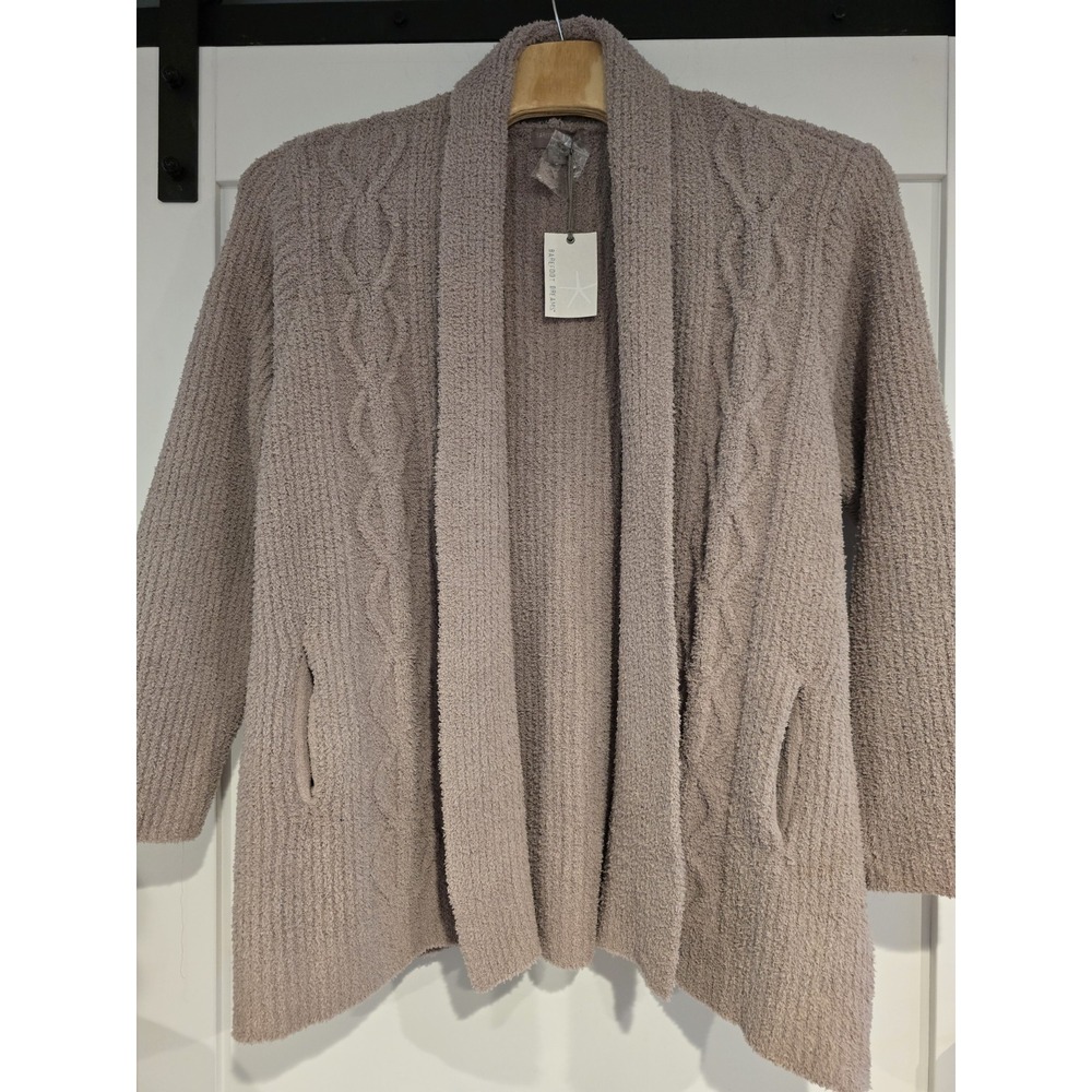 Barefoot Dreams CozyChic Cabin Cable Cardigan Taupe 3X BDWCC20880 NWT